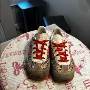 Liberty Adidas Kids Sneakers - Brown and Red Floral